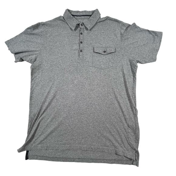 Kuhl Wildfibre Cotton Gray Short Sleeve Polo Shirt Men’s Sz Md - Picture 1 of 7